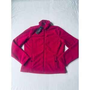 NEW WITH TAG,Lauren Ralph Lauren Active Womens M , Hot pink Fleece Jacket Sweate